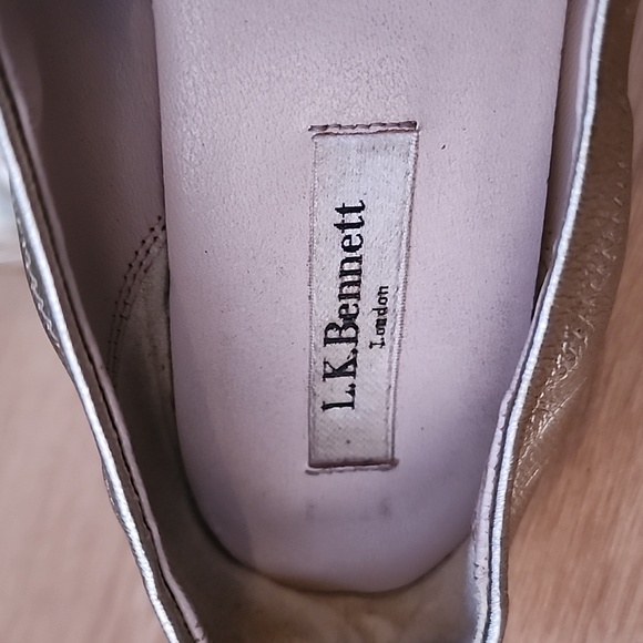 L.K. Bennett London Ballet Flats Ballerinas EU 39 Gold Metallic - Picture 6 of 11